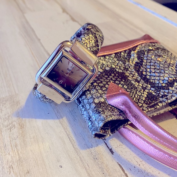 2/$15 Snakeskin bangle watch in matching bag - Picture 2 of 7